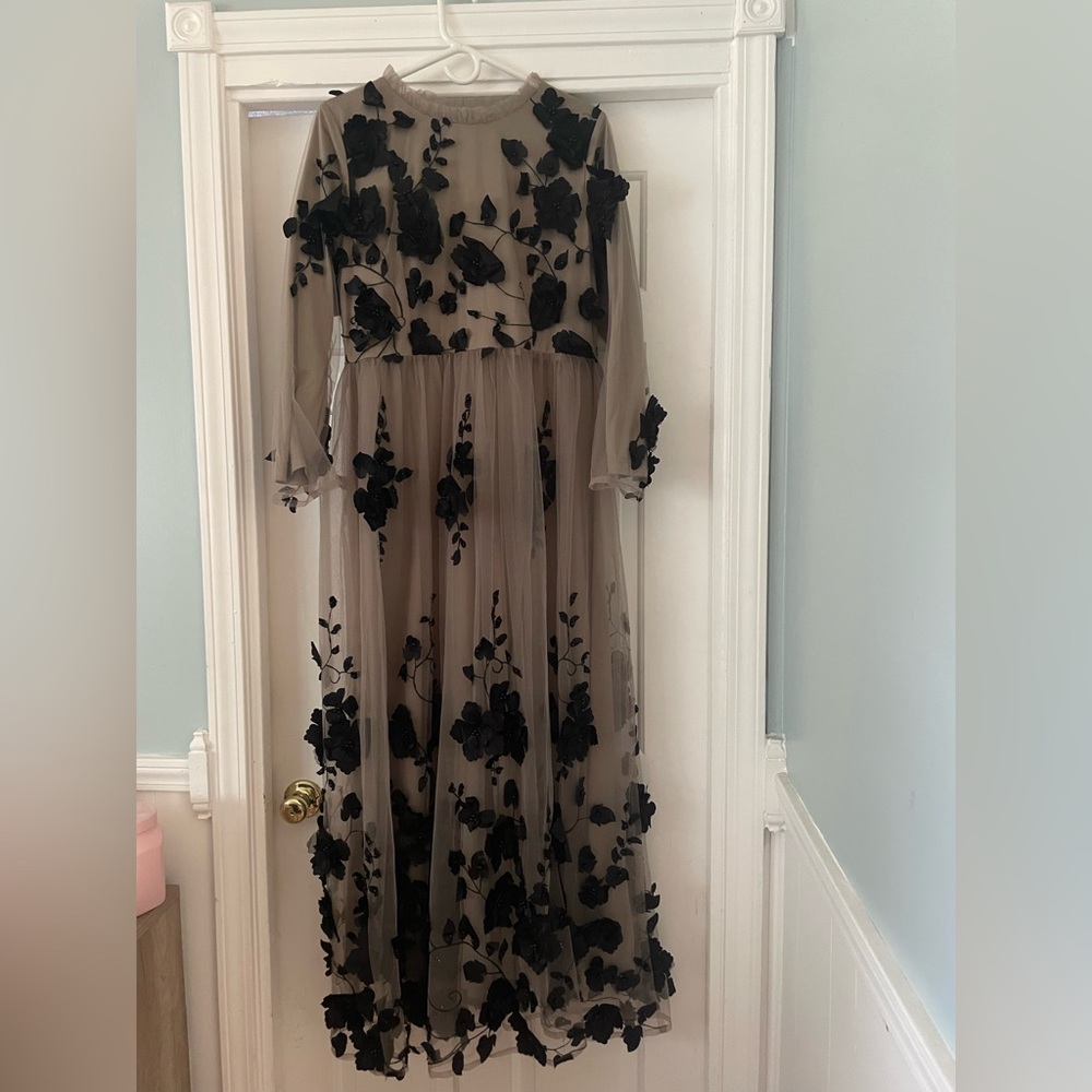 Dainty Jewells Black Floral Maxi Dress